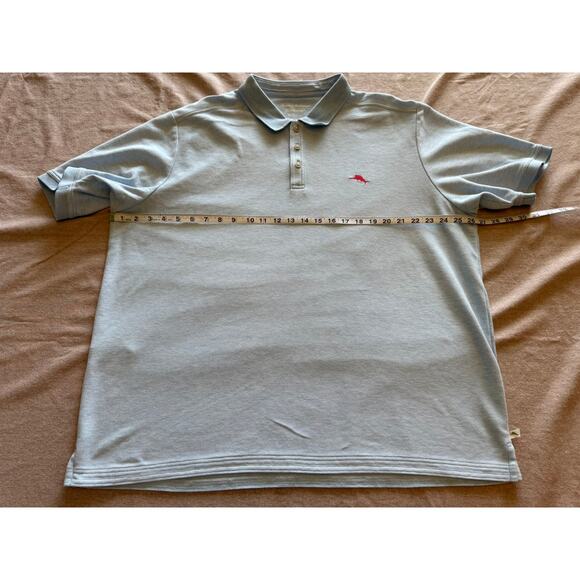 Tommy Bahama Light Blue Polo Islandzone Supima Men's XXL - Picture 4 of 8